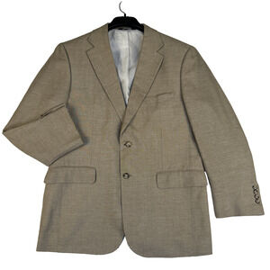 Jos. A. Bank Suit Mens Blazer Jacket Beige 41 Regular Linen Wool Model 730 Burke